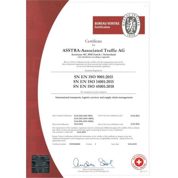 ISO 9001/ ISO 14001 / ISO 45001